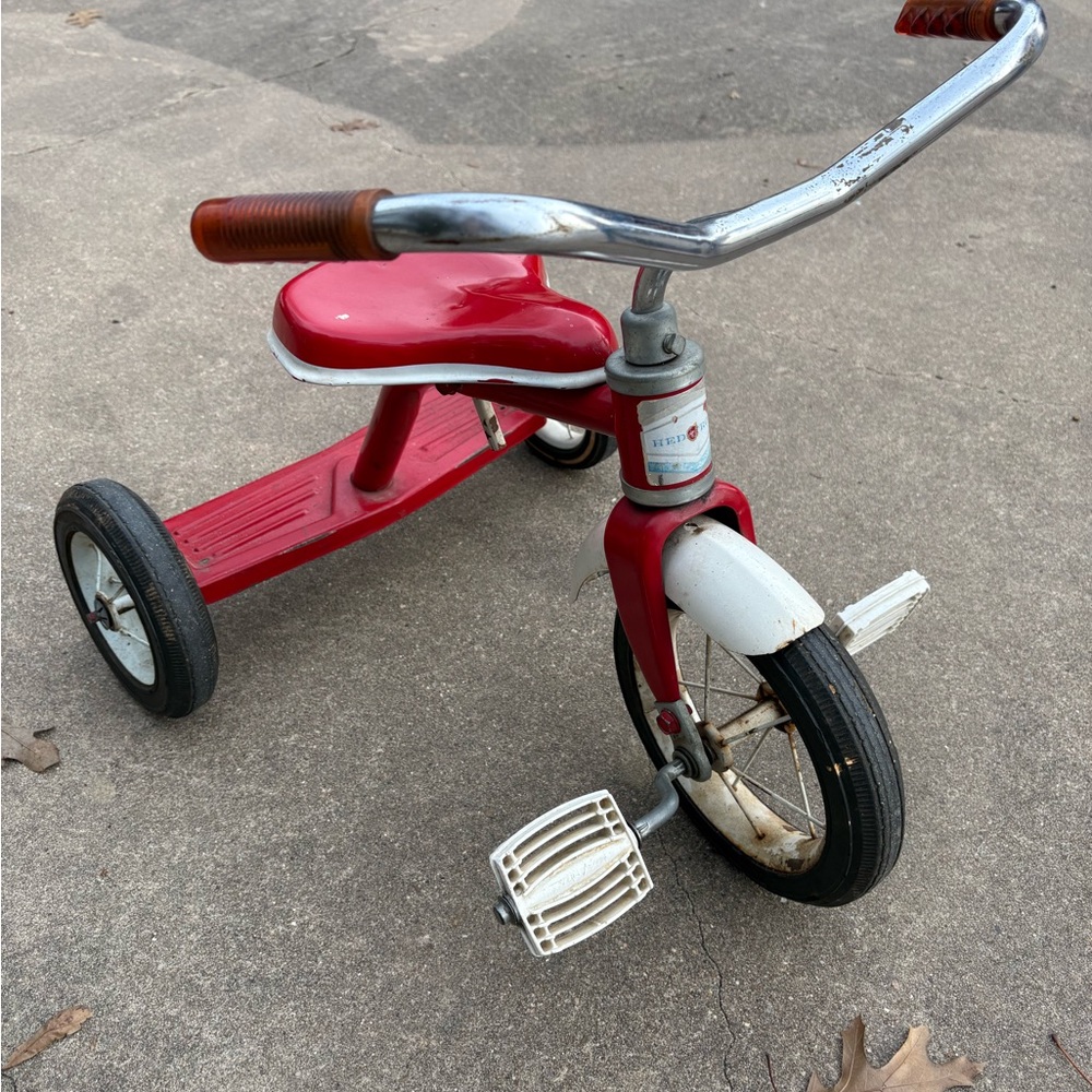 Vintage Hedstrom Red Tricycle for